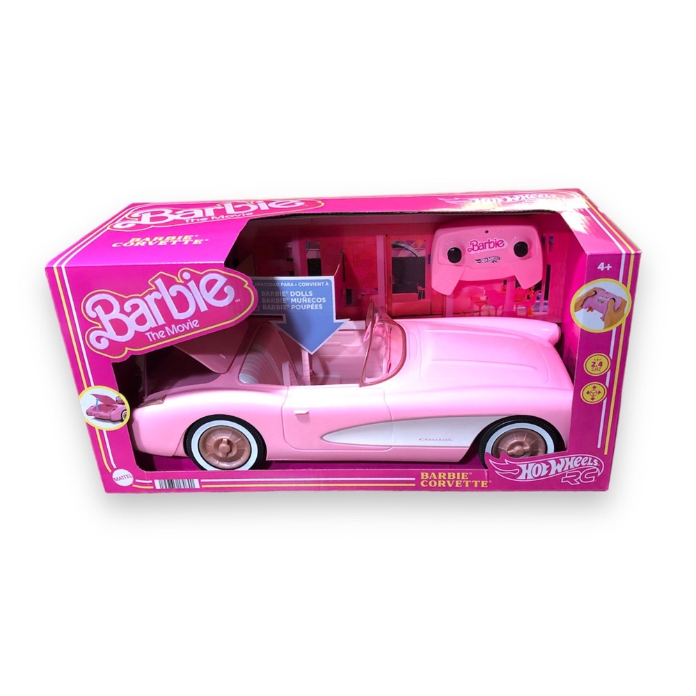 New! Hot Wheels RC Barbie Corvette Remote Control Car from Barbie: The Movie